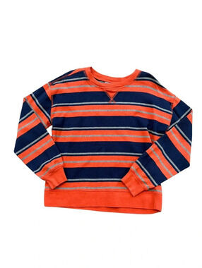 Hanna Andersson Boy size 8 orange long sleeve stripe shirt